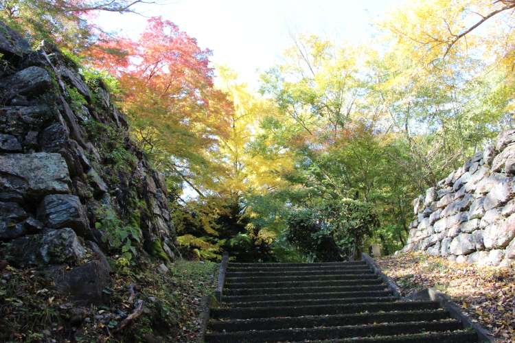 二の丸大手門跡を見上げる