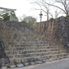 本丸東下段郭中虎口階段、松陰神社入口