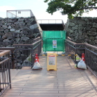 大天守台穴蔵へ調査中進入禁止