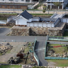 中ノ御門を二の丸菱櫓台より