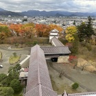 天守から見た走長屋、鉄門、南走長屋、干飯櫓