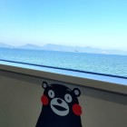 ③	車窓から見えた八代海と天草上島