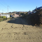 北の土塁と堀跡を