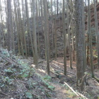 そびえ立つ天神山陣地