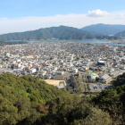 同左辺りより佐伯城下の眺望