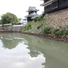 模擬天守東下の石垣と堀