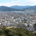 二重櫓台より南に振って佐伯城下を俯瞰