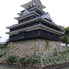 模擬天守閣北東角堀と石垣と