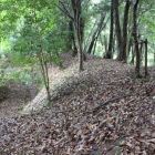 二の曲輪東側の尾根土塁