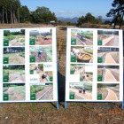 中馬出外側園路の工事解説板