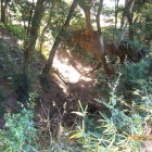 二の曲輪大手馬出三日月堀の北側の堀が奇麗に成って居る