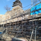 本丸搦め手門方面石垣積み直し中