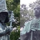 ⑩	加藤清正と小西行長（熊本城・宇土城の銅像より）