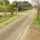 長左衛門屋敷エリアの土橋