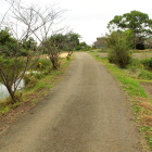 城屋敷(主郭)から観音屋敷の土橋