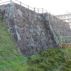 二の丸の北西角に天守台石垣北面