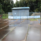 本丸西虎口高麗門工事現場、本丸側より