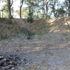 本丸北、西角の土塁辺り