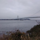 松帆台場から明石海峡大橋を望む