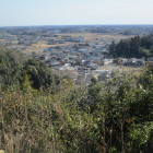 主郭からの眺め、遠く海まで見える