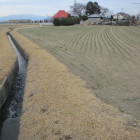 民家裏水路と奥に興国寺