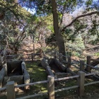 「明戸古墳石棺」古墳を土塁に転用しています