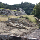 復元修復工事中の楯蔵腰曲輪