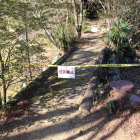 東門木橋を上部から見る現在通行禁止