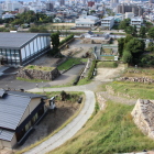 同左より俯瞰する太鼓御門石垣中ノ御門桝形