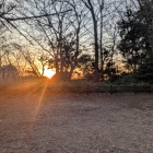 東郭から日の出を望む