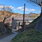 平井館の堀切跡、上から