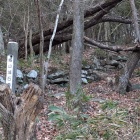 車道から見上げる石塁