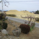 首塚から見る二子塚古墳