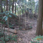 分割されてる同左大土塁を南から眺める