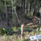 倉跡とセッテイ山との間の空堀