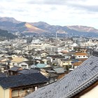 ⑤	浜脇館跡から別府市街地を眺める