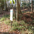 曲輪A東の屈曲する進入路