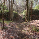 二の丸北側の空堀(堀切)と虎口