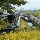 西辺土塁上から侵入監視