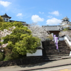 同左より太鼓櫓四脚門天守閣を望む