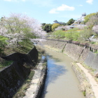 大手橋上より外堀逆川沿いの景観