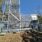 主郭切岸の石垣痕跡