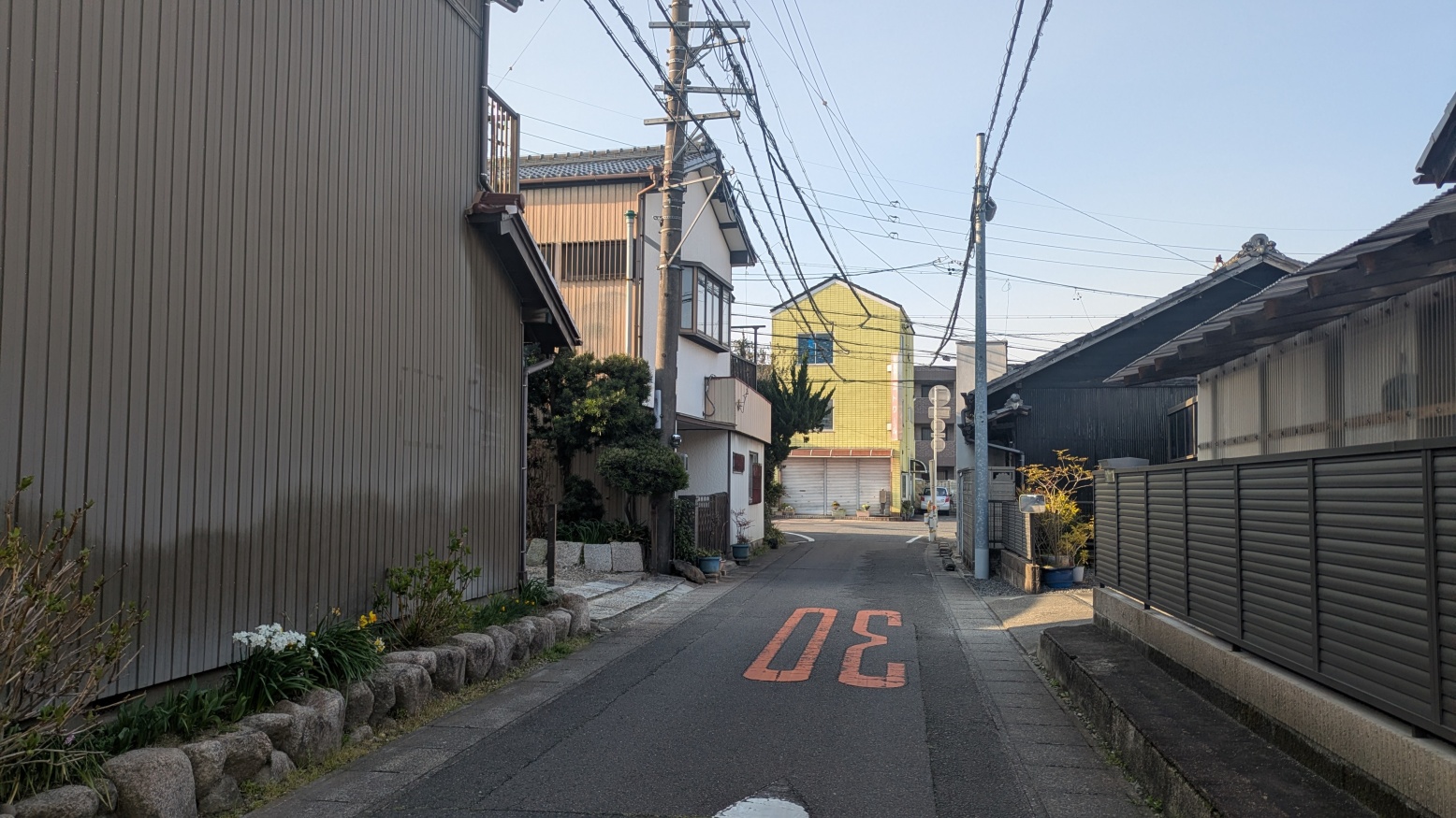 城跡付近は宅地化