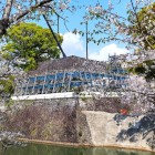 ③	飯田丸五階櫓（ついに櫓を組立てるための足場工事が始まる）