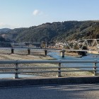 ②	国道から見た耳川（当時は水量が増していた）