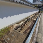 内郭(侍屋敷)と外郭(町屋)を区画していた大溝筋跡