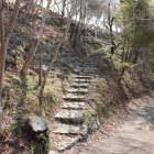 西側土塁南登城路と法面