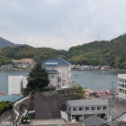 荒神山城から見おろす長崎城