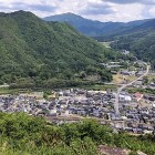 ⑦	本丸から見下ろした竹田市街（中央が竹田駅）