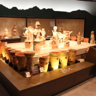 発掘出土埴輪、円筒、武人、動物埴輪群